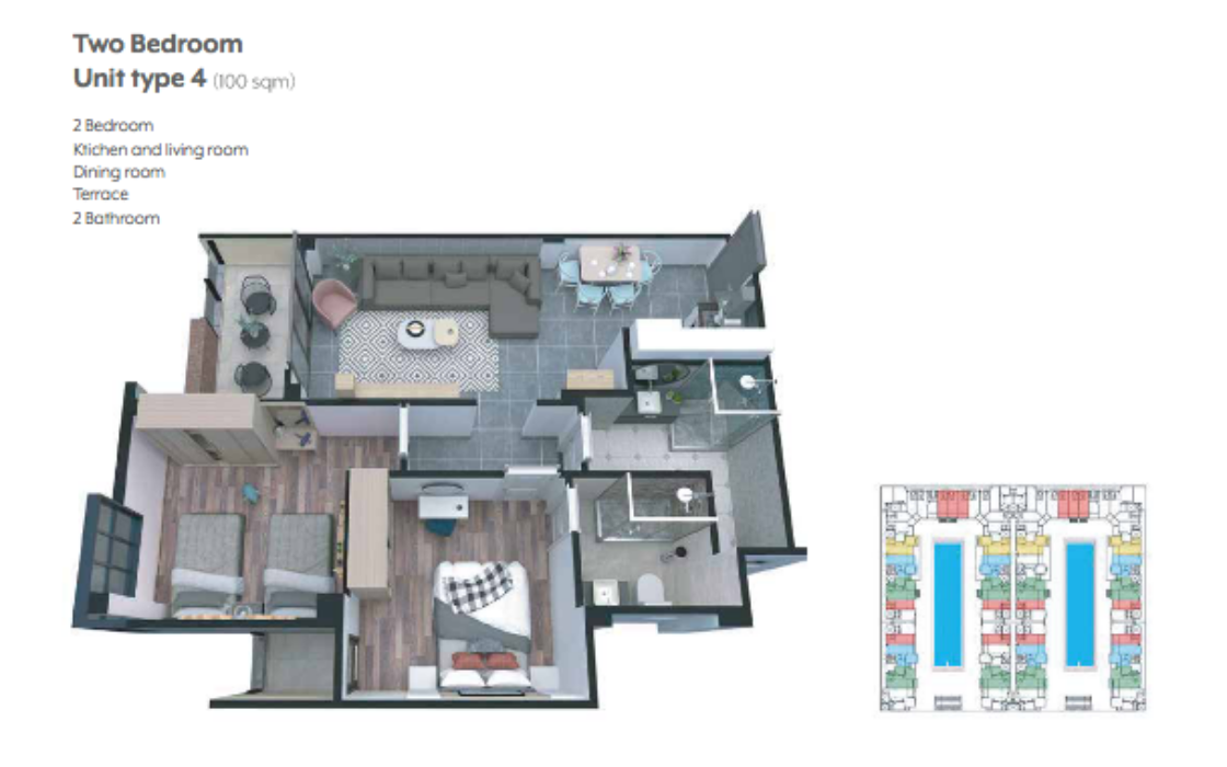 2 Bedroom in Platinum